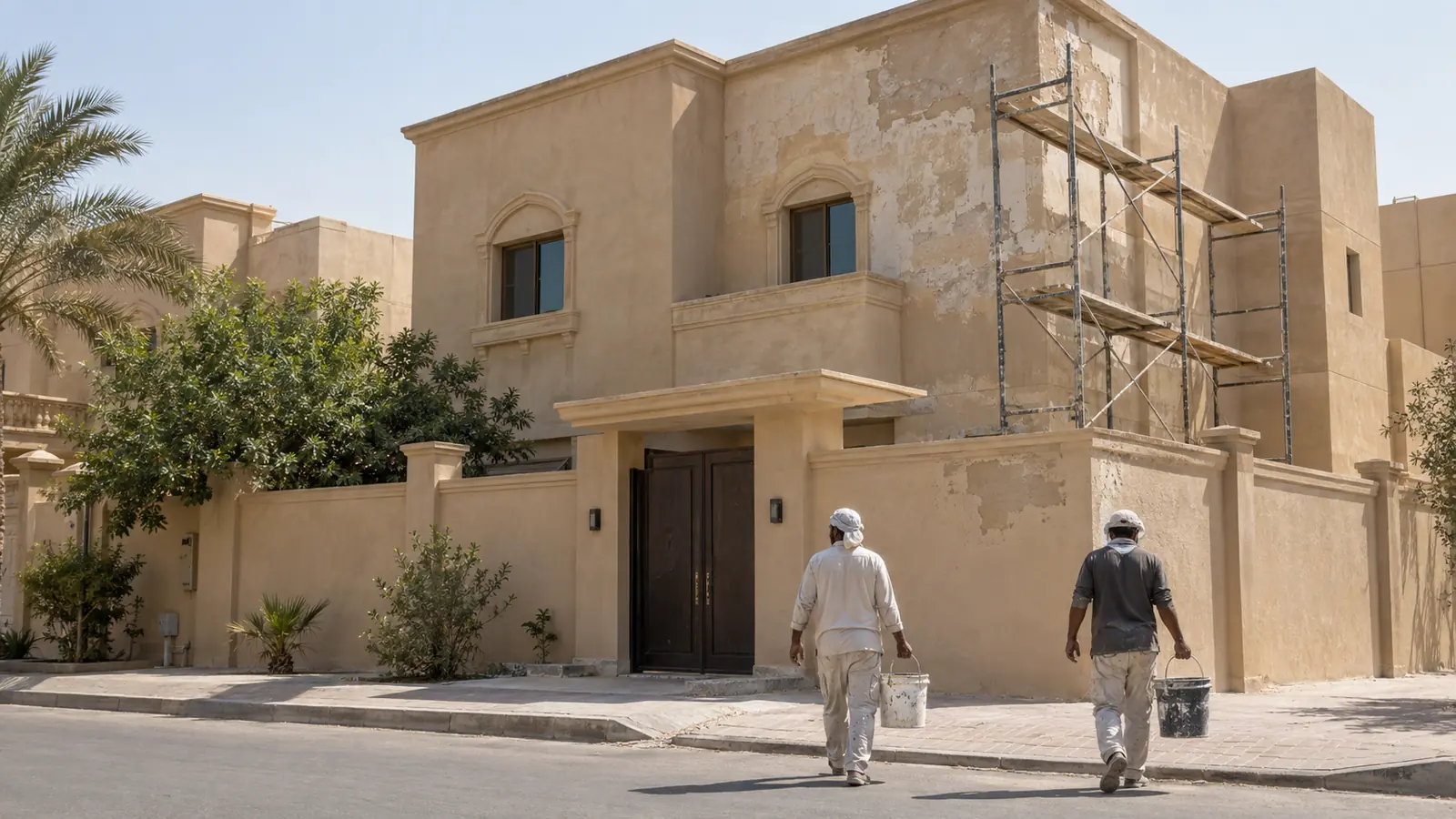 واجهة بيت قديم قبل أعمال ترميم تحتاج رخصة ترميم